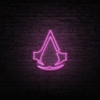 Assassinen-Emblem LED-Neonschild Wohnzimmer Gamingzimmer