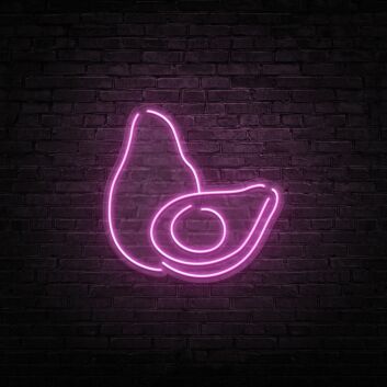 Avocado LED-Neonschild für Wohnzimmer Küche