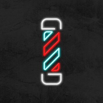 Barberstange LED-Neonschild Friseursalon