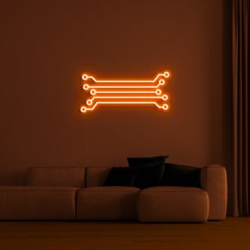 Leiterplattenmuster LED-Neonschild Wohnzimmer Büro