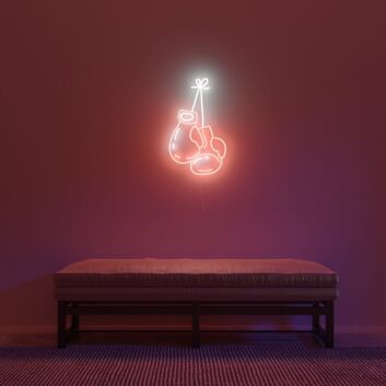 Boxhandschuhe LED-Neonschild für Fitnessstudio Sportbar