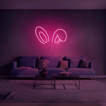 Hasenohren LED-Neonschild Wohnzimmer Schlafzimmer