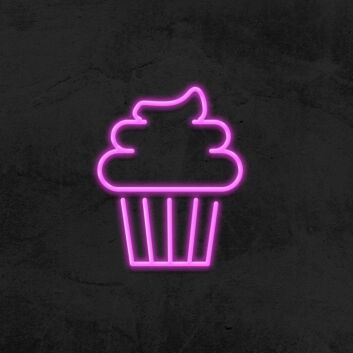 Cupcake LED-Neonschild für Café und Bäckerei