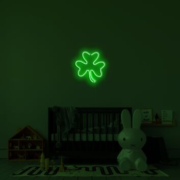Vierblättriges Kleeblatt LED-Neonschild für Kinderzimmer Wohnzimmer