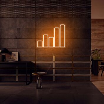 Balkendiagramm Symbol LED-Neonschild für Büro Homeoffice
