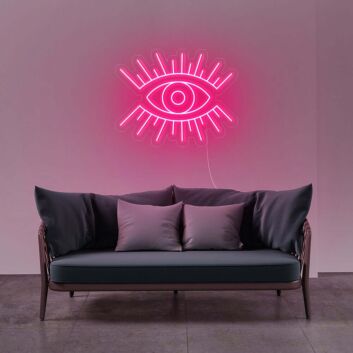 Auge mit Strahlen LED-Neonschild Wohnzimmer Studio