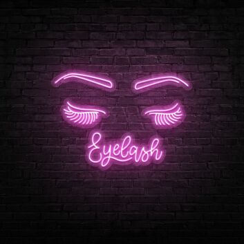 Eyelash LED Neonschild für Kosmetikstudio und Beautysalon