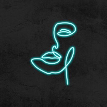 Gesichtskontur LED-Neonschild Wohnzimmer Studio