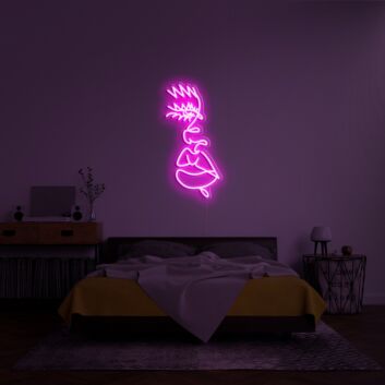 Abstraktes Frauenporträt LED-Neonschild Schlafzimmer Wohnzimmer
