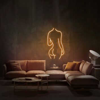 weibliche Körperkontur LED-Neonschild für Wohnzimmer oder Bar