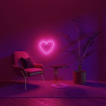Herzform LED-Neonschild für Wohnzimmer oder Schlafzimmer