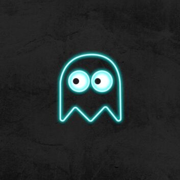 Videospiel Geist LED-Neonschild für Gamingzimmer und Bar