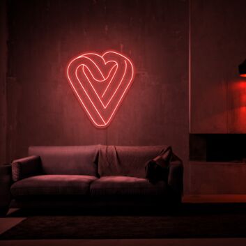 Herzform LED-Neonschild für Wohnzimmer Schlafzimmer