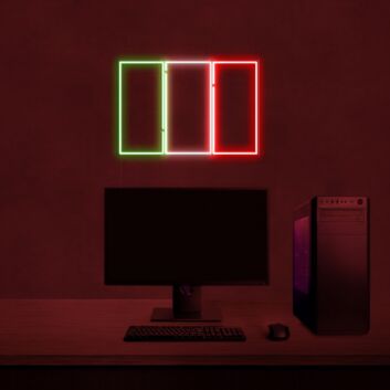 Italienische Flagge LED-Neonschild Wohnzimmer Büro
