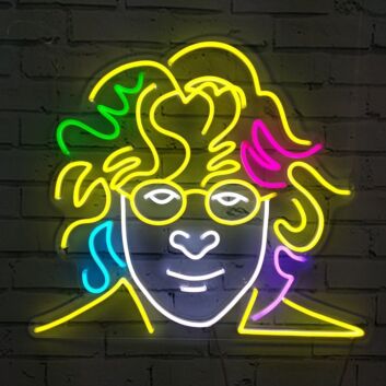 Neon-Porträt einer Frau mit langen Haaren LED-Neonschild für Wohnzimmer Bar