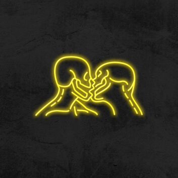 Küssendes Paar LED-Neonschild für Wohnzimmer oder Schlafzimmer