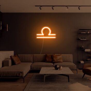 Waage Sternzeichen Symbol LED-Neonschild für Wohnzimmer oder Schlafzimmer