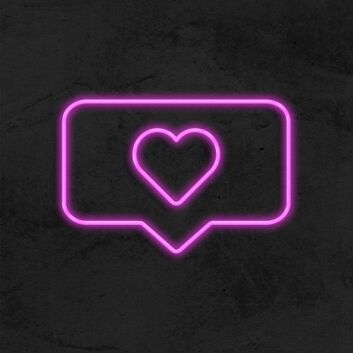 Herz Symbol in Chatblase LED-Neonschild Wohnzimmer Cafe