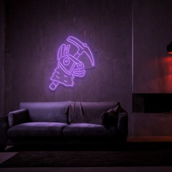 Hand mit Spitzhacke LED-Neonschild Gamingzimmer Wohnzimmer