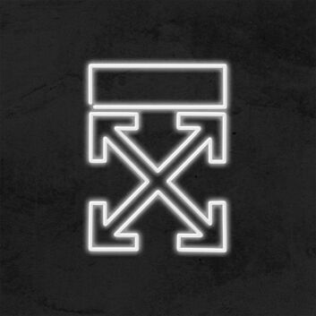 Pfeilkreuz Symbol LED-Neonschild Wohnzimmer Büro