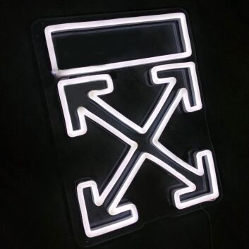 Pfeilkreuz Symbol LED-Neonschild Wohnzimmer Büro