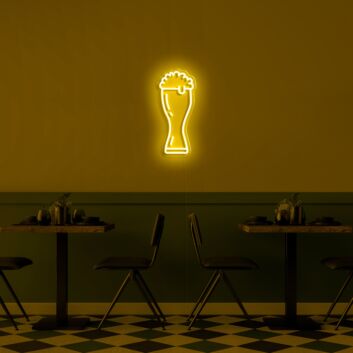 Bierglas mit Schaum LED-Neonschild für Bar und Restaurant