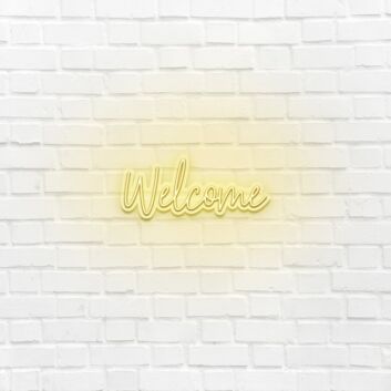 Welcome LED-Neonschild als moderne Wanddekoration