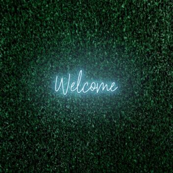 Welcome LED-Neonschild als moderne Wanddekoration