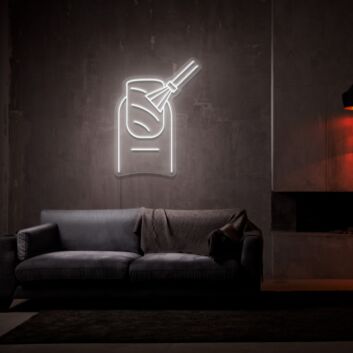 Nagel mit Pinsel LED-Neonschild für Nagelstudio