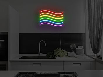 Regenbogen Wellenlinie LED-Neonschild Küche Wohnzimmer