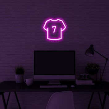 Fußballtrikot mit Nummer 7 LED-Neonschild für Wohnzimmer Sportbar