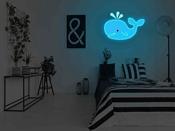 Blauer Wal LED-Neonschild Schlafzimmer Kinderzimmer