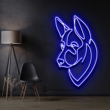 Deutscher Schäferhund Kopf LED-Neonschild Wohnzimmer Büro