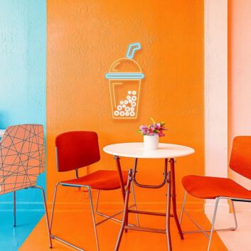 Bubble Tea Becher LED-Neonschild für Café Bar