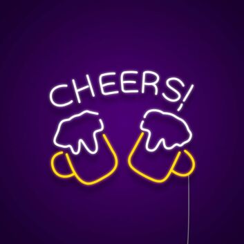 Bierkrüge mit Schaum LED Neonschild für Bar und Party