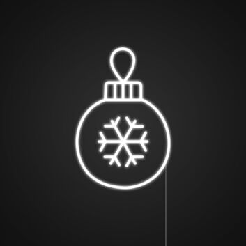 Weihnachtskugel mit Schneeflocke LED-Neonschild Wohnzimmer Weihnachtsdeko