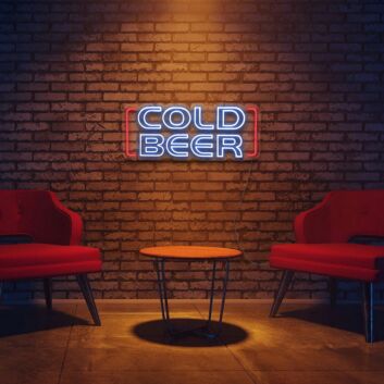 COLD BEER LED-Neonschild für Bar und Restaurant