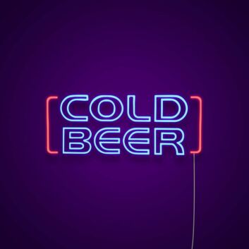 COLD BEER LED-Neonschild für Bar und Restaurant