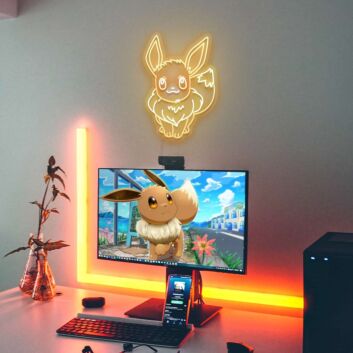 Comic-Fuchsfigur LED-Neonschild für Kinderzimmer Gamingraum