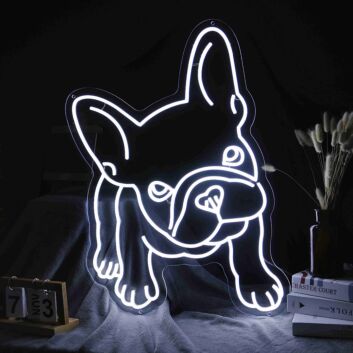 Französische Bulldogge LED-Neonschild Wohnzimmer Haustierladen