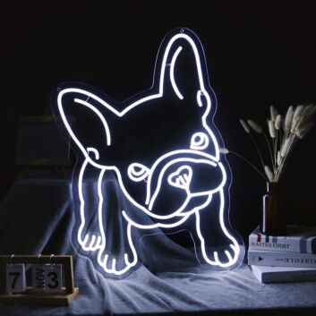 Französische Bulldogge LED-Neonschild Wohnzimmer Haustierladen