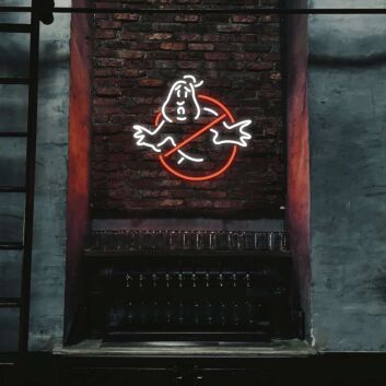 Geist mit Durchstreichsymbol LED-Neonschild für Gaming Bar