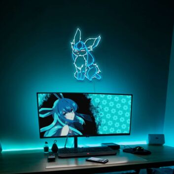 Anime-Fantasy-Kreatur mit langen Ohren LED-Neonschild Gaming Wohnzimmer