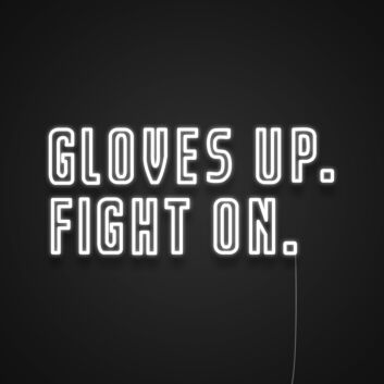 GLOVES UP FIGHT ON LED-Neonschild für Boxstudio und Fitnessraum