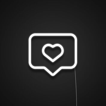 Herz Symbol in Sprechblase LED-Neonschild Wohnzimmer Cafe