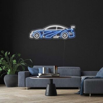 Sportwagen Seitenansicht LED-Neonschild Garage Wohnzimmer
