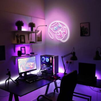 niedliches Fantasiewesen LED-Neonschild Gamingzimmer