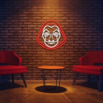 Maske mit Kapuze LED-Neonschild Wohnzimmer Bar