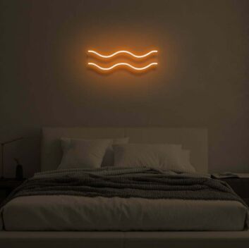 Wellenlinien LED-Neonschild Schlafzimmer Wohnzimmer
