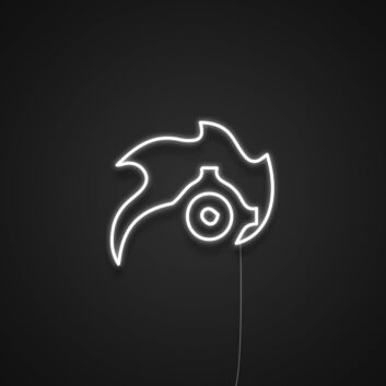 Stilisierter Hahnenkopf LED-Neonschild Gamingzimmer